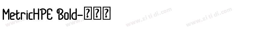 MetricHPE Bold字体转换